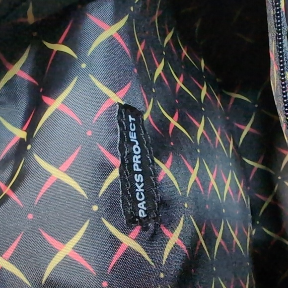 Packs Project Small Faux Black Pebbled Leather Backpack with Gold Accents. - Picture 13 of 16